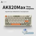 Teclado Mecânico Ajazz AK820 MAX 75% com Tela TFT e Botões Giratórios, Conexões Bluetooth/Sem Fio/Com Fio, Personalizável para Jogos e Trabalho