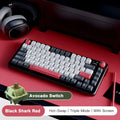 Teclado Mecânico Ajazz AK820 MAX 75% com Tela TFT e Botões Giratórios, Conexões Bluetooth/Sem Fio/Com Fio, Personalizável para Jogos e Trabalho