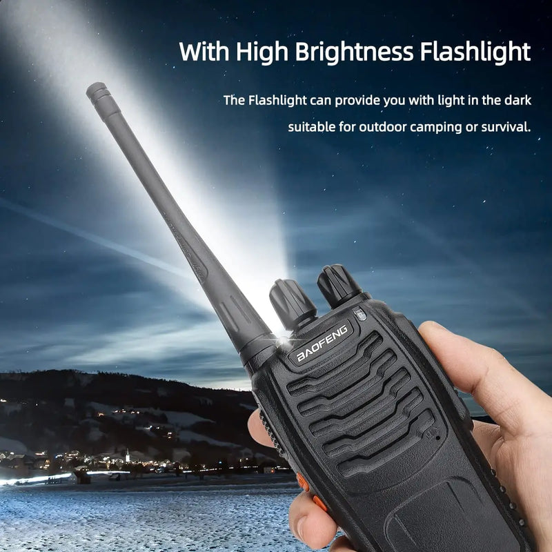 1/2 Unidades Baofeng BF 888S Walkie Talkie UHF 400-470MHz 888S Rádio Transceptor de Longo Alcance para Caça e Hotéis